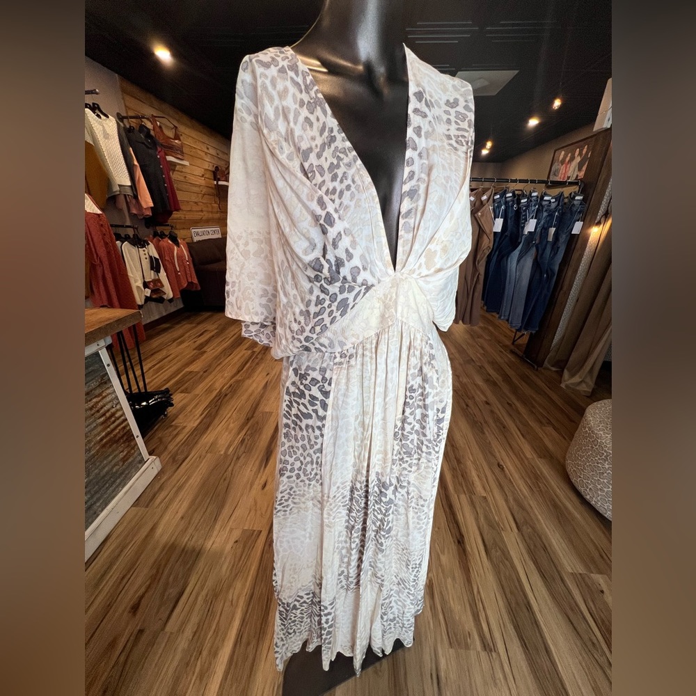 Neutral wedding guest dress